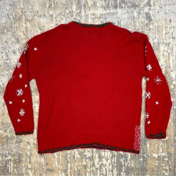 Vintage Designers Originals Studio Snowmen Christmas Grandma Sweater Large - Picture 5 of 5